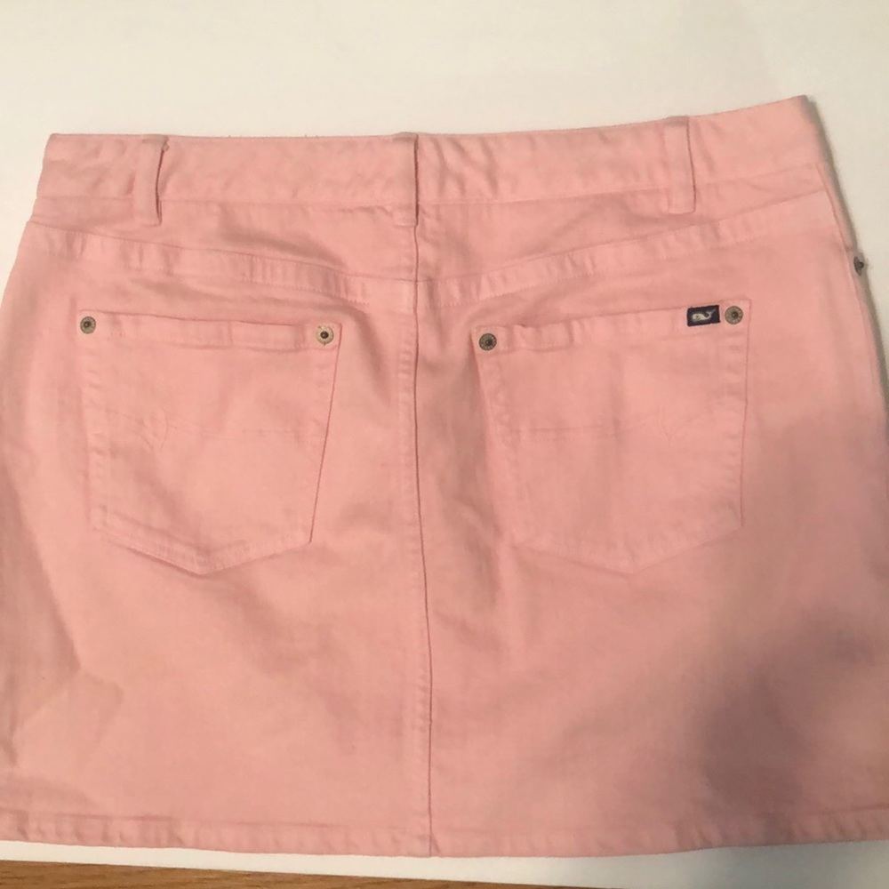 Vineyard Vines Baby Pink Jean Mini Skirt Size 10 - Picture 6 of 9